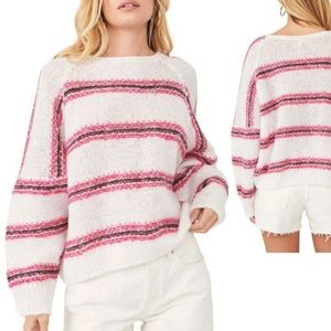 Free People NWT Hockley Aplaca-blend Striped Sweater